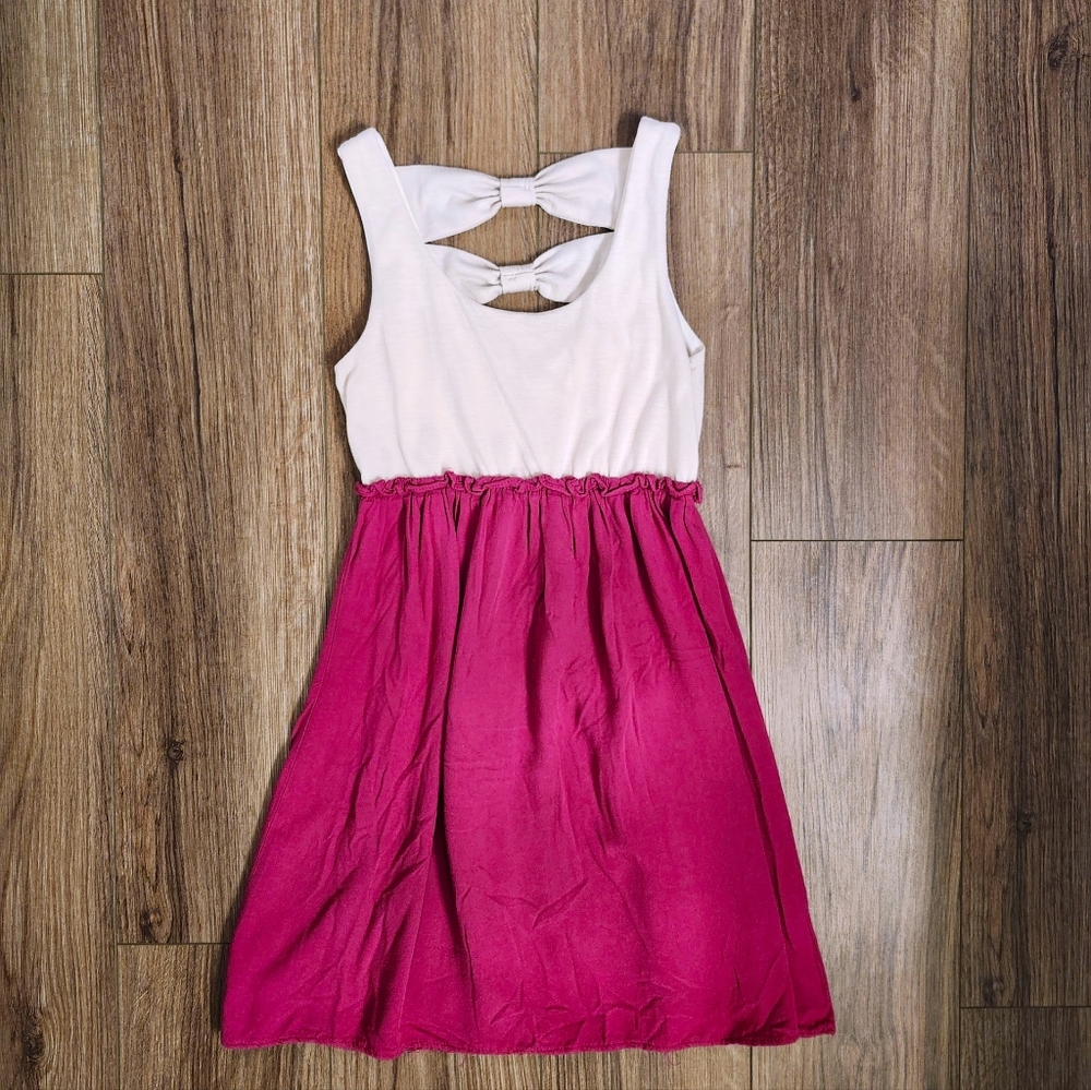 Women's Papaya Sweetheart Bow Tie Dress